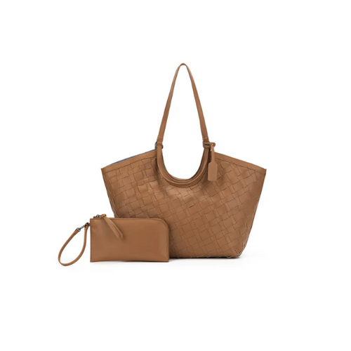 Solana Woven Handbag Tan
