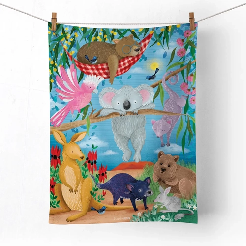 Wildlife Down Under Microfibre Tea Towel