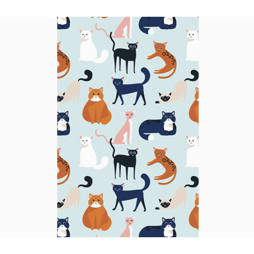 Colourful Cats Tea Towel