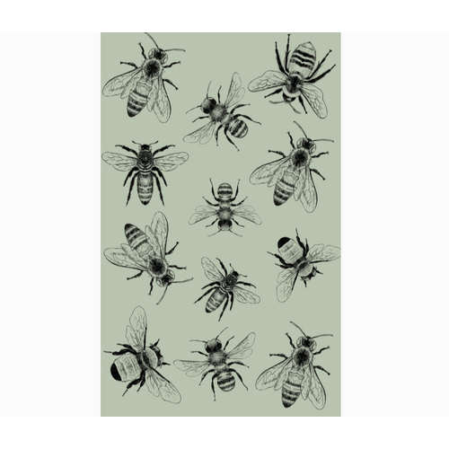 Sketch Bees Tea Towel