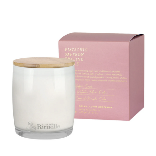 Pistachio, Saffron, Praline, Maple Scented Soy Candle