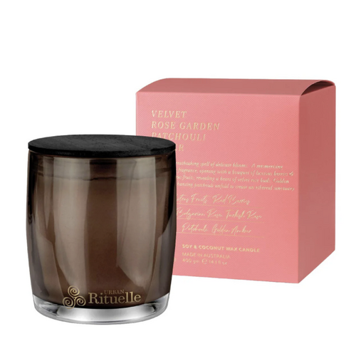 Velvet Rose Garden, Patchouli, Amber Scented Soy Candle
