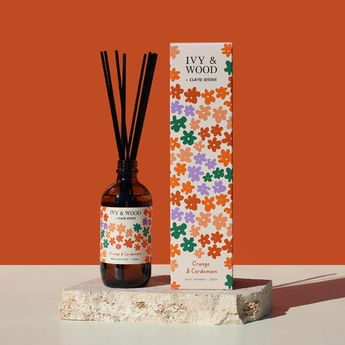 Orange and Cardamon Reed Diffuser/ Bloom x Claire Ritchie