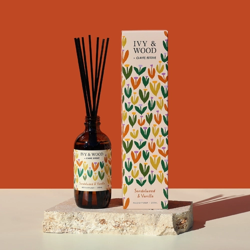 Sandalwood & Vanilla Reed Diffuser/ Bloom x Claire Ritchie