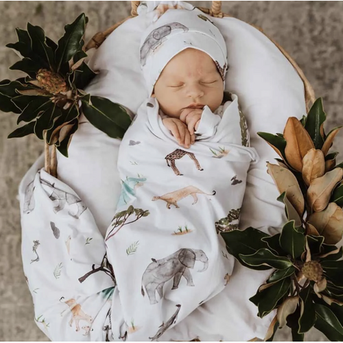 Safari Jersey Wrap & Beanie